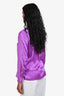 Frame Purple Silk Slim Pocket Shirt Size XS