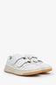 Acne Studios White Leather Velcro Strap Sneakers Size 40
