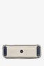 Christian Dior 2013 Beige Canvas/Navy Leather Tote with Strap