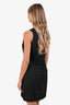 Black Tweed Leather Piping Sleeveless Dress Size 6