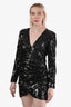 Ronny Kobo Sequin Lace LS Mine Dress Size 8