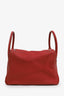 Hermès 2012 Rouge Clemence Leather Lindy 30