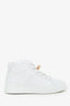 Hermès White Leather Kelly Buckle 'Daydream' High Top Sneakers