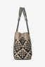 Bottega Veneta Beige/Black Intrecciato Medium Pavone Tote