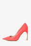 Christian Dior Neon Pink Patent Plexi Pumps Size 37