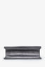 Christian Dior Silver Metallic Grained Leather Diorama Flap Bag