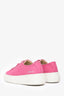 Versace Pink Canvas La Greca Platform Sneakers Size 6