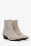 Saint Laurent Grey Suede Ankle Boots Size 37