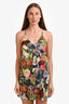 Alice & Olivia Blue/Red Floral Mini Slip Dress Size S