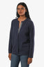 Brunello Cucinelli Charcoal Cashmere Beaded V Neck Sweater S