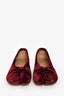 Maison Margiela Cordovan Red Velvet Tabi Ballet Block Heel Size 41