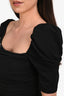 Frame Black Ruched Square Neck Betty Top Size XS