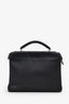 Fendi Black Leather Mini Selleria Peekaboo Fit Bag With Strap