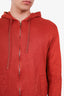 Loro Piana Orange Zip Up Sweater Size M Mens