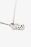 Christian Dior Silver Tone Crystal Embellished Dior Pendant Necklace
