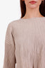 John Elliott Beige Ribbed Knit Cropped Top Size 2