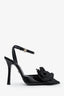 Blumarine Black Patent Leather Flower Detail Heels Size 38