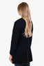 Pre-loved Chanel™ 1997A Navy Wool Long Zip Up Coat Size 38