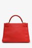 Hermès 2016 Red Togo Leather Kelly 32 with Strap GHW