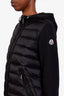 Moncler Black Cotton Knit Sleeve Down Jacket Size XS