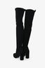 Bottes Highland en cuir suédé noir Stuart Weitzman, taille 5