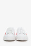 Prada White/Red Leather Logo Sneakers Size 12 Mens