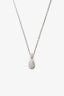 Mikimoto 18K White Gold Diamond Teardrop Necklace