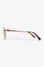 Miu Miu Brown Round Logo Sunglasses