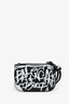 Balenciaga Black/White Leather Graffiti 'Le Cagole' Coin Pouch