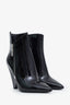 Saint Laurent Black Patent Leather Ankle Boots Size 38.5