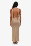Flook Beige Knit Halter Maxi Dress Size XS