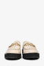 Salvatore Ferragamo Cream/Black Leather Loafers Size 10