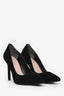 Stuart Weitzman Black Suede Stuart 85 Power Suede Stiletto Pumps Size 8