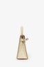 Hermès 2022 Parchemin Ostrich Leather Mini Kelly 20 With Strap