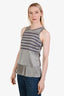 Brunello Cucinelli Silver Light Purple Silk Velvet Tank Top Size M