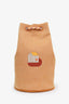 Hermès Yellow Wool Drawstring Épopée "Les Cabanes" Bucket Bag
