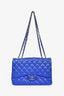 Pre-loved Chanel™ 2010 Electric Blue Lambskin Leather Jumbo Flap