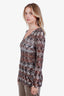 Missoni Gold/Black Metallic Crochet Long Sleeve Top Size 44