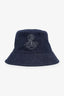 Bob Hermès en coton bleu avec logo, taille 59