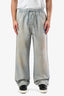Amiri Light Denim Distressed Wide Leg Jeans Size L Men's