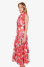 Zimmermann Pink Patterned Cotton Sleeveless Maxi Dress Size 0