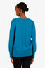 St. John Turquoise Cashmere V-Neck Sweater Estimated Size M
