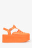Loewe Orange Platform Jelly Sandals Size 39