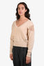 Chloe Sweet Ivory Cashmere Flower Embroidered Sweater Size XS
