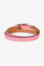 Hermès 2020 Pink Swift Leather Triple Tour Behapi Bracelet Size T2