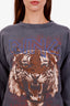 Anine Bing Grey Cotton Logo Crewneck Size XS