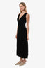 Tory Burch Black Velvet V-Neck Midi Dress Size 0