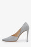 Jimmy Choo Silver Glitter Heels Size 38