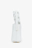 Jacquemus White Leather Braided Top Handle Micro Bag
