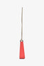 Christian Louboutin White/Red Laser Cut Leather 'Loubila' Shoulder Bag